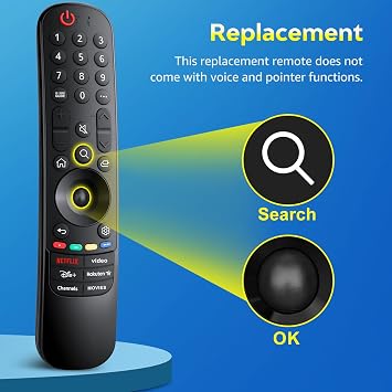 Replacement for LG TV Remote Control, Compatible with All LG Smart TVs, Universal for Magic Control MR24GA MR23GA MR22GN MR21GA