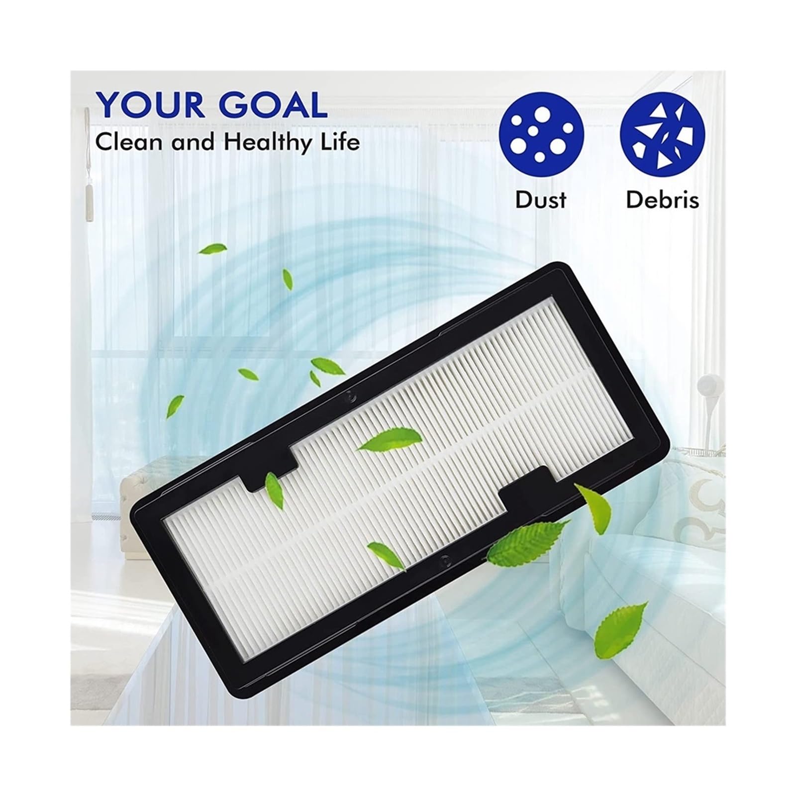 OmEkwa 4Pcs Washable Replacement Hepa Filters .Compatible for Samsung Jet Bot AI+/Jet Bot+. Vacuum Cleaners, tan9983cd00