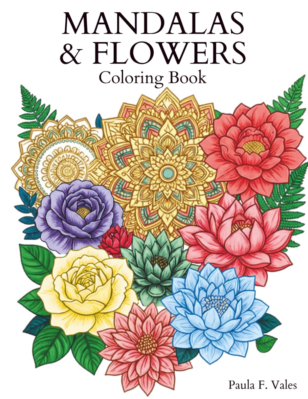 Mandalas & flowers: Coloring Book