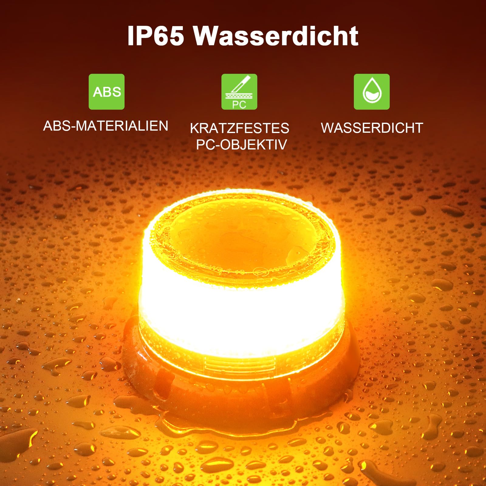 Fxlpower Magnetische zwaailicht, oranje en wit, led, geel en wit, led