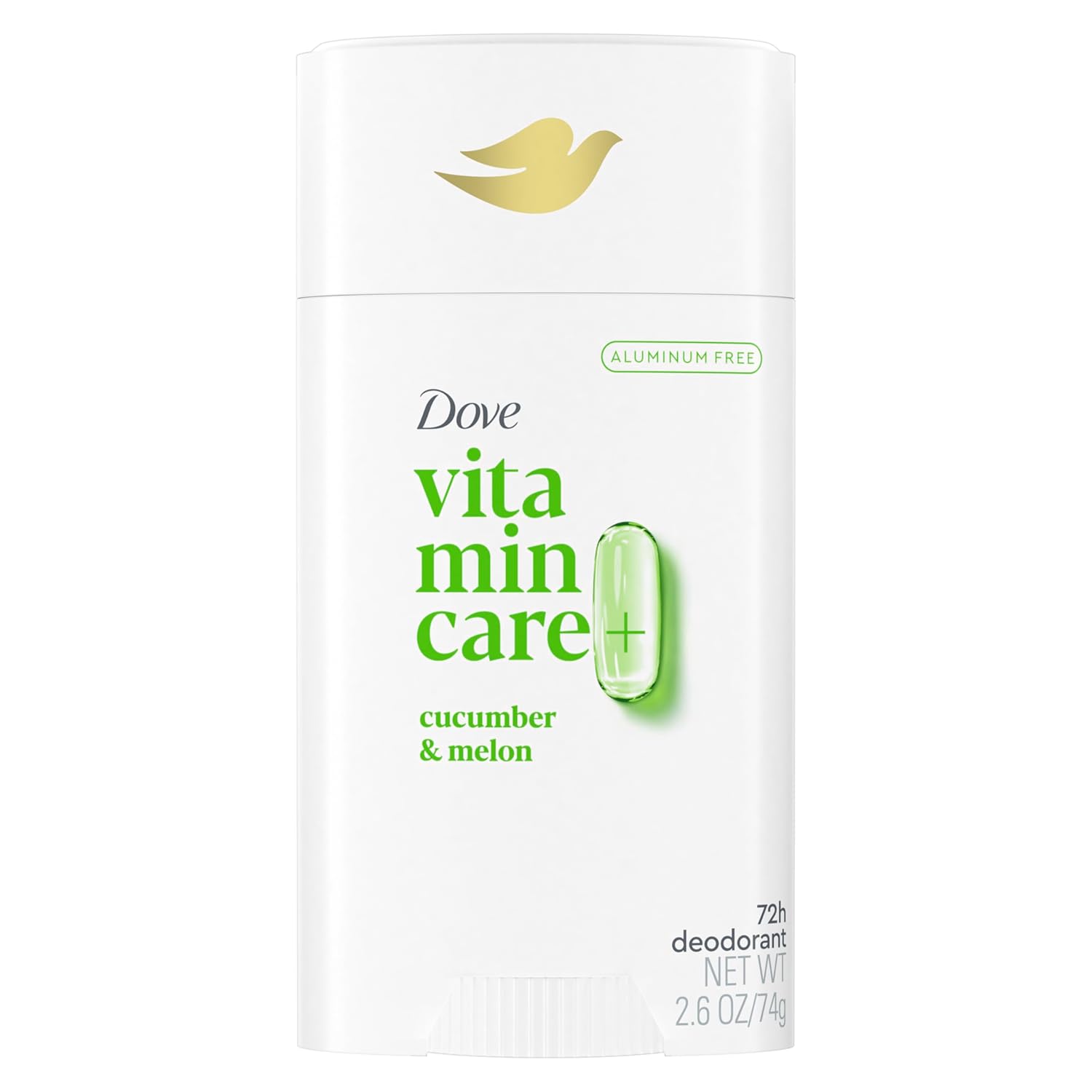 Dove VitaminCare+ Aluminum Free Deodorant Stick Cucumber & Melon for 72H Odor Protection Breathable Deodorant for Women 2.6 oz Dove VitaminCare+ Aluminum Free Deodorant Stick Cucumber & Melon for 72H Odor Protection Breathable Deodorant for Women 2.6 oz