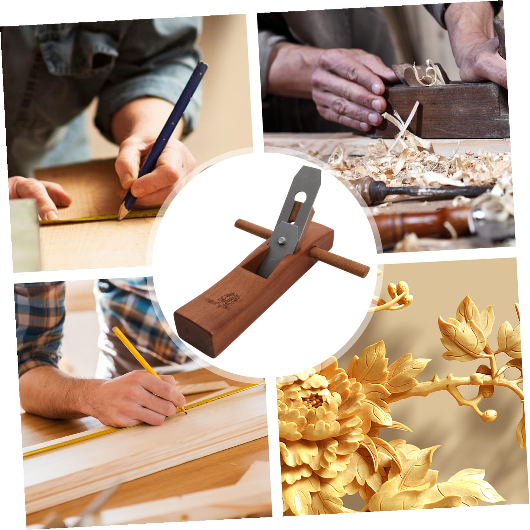 Pialla Manuale per Legno Utensile Falegnameria in Legno e Metallo, Semplice da Usare ed Efficiente per Lavorazioni di Precisione