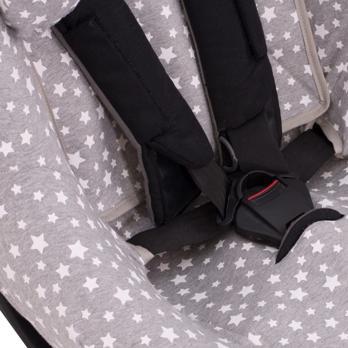 JYOKO KIDS Bawełniany pokrowiec na fotelik samochodowy kompatybilny z Baby Comfort AxissFix (White Star)