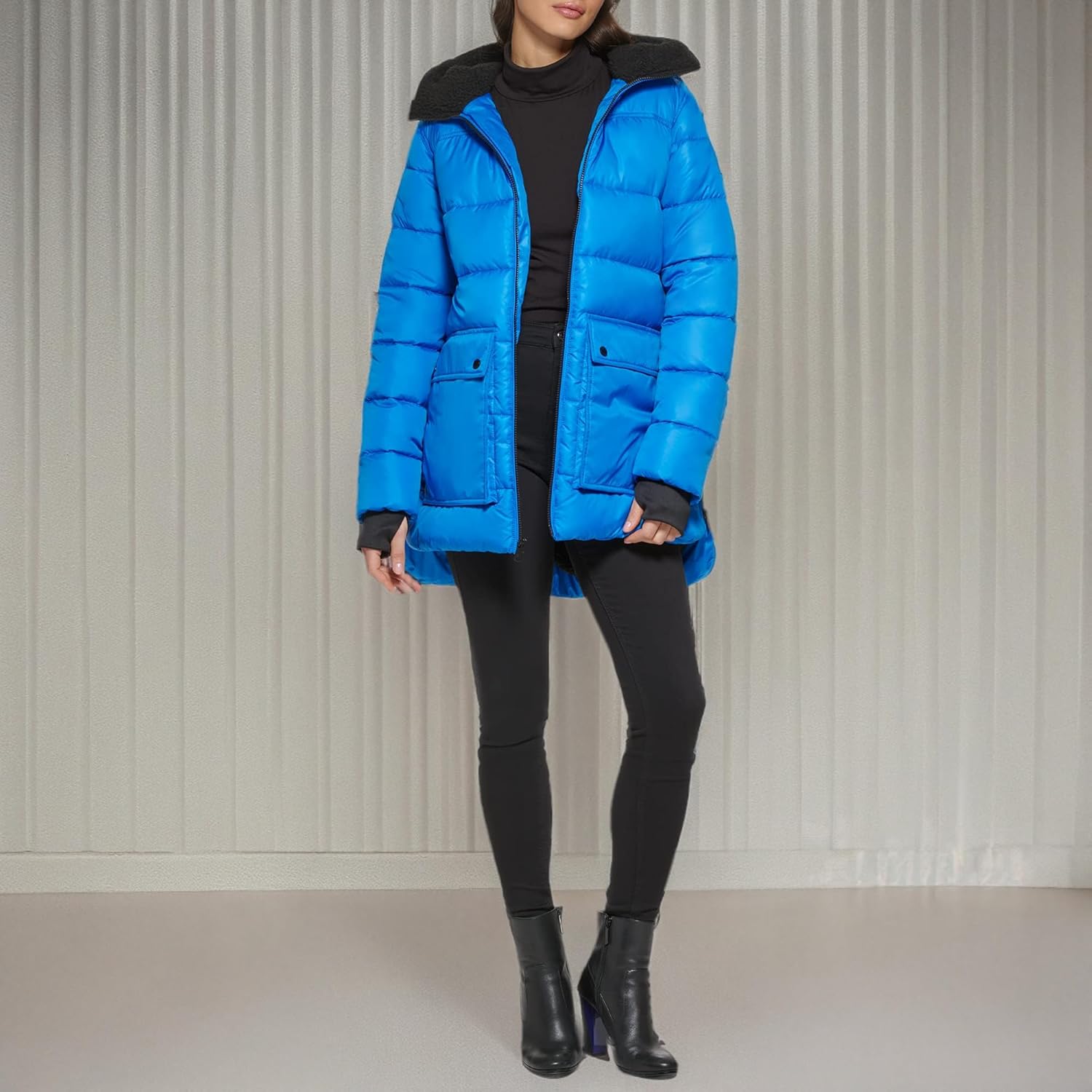 Kenneth Cole womens Kenneth Cole Women's Heavy Weight Down Puffer Jacket - Image 5