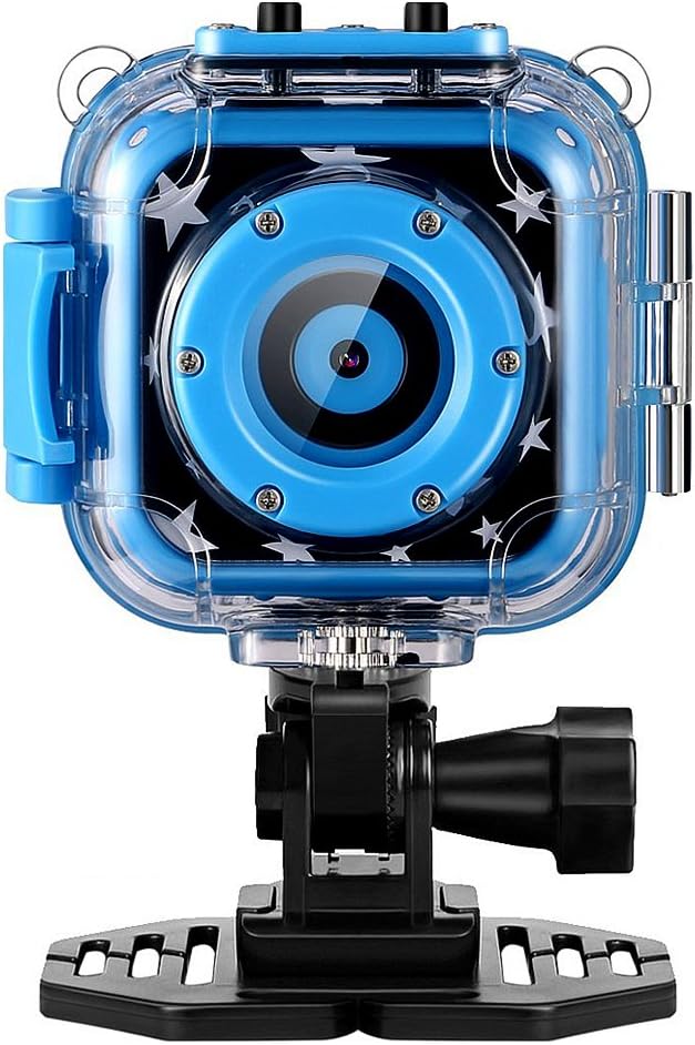 Kids Action Camera 1.77 Inch LCD Waterproof Sports Camera HD 5M Camcorder Mounting Accessory Kits