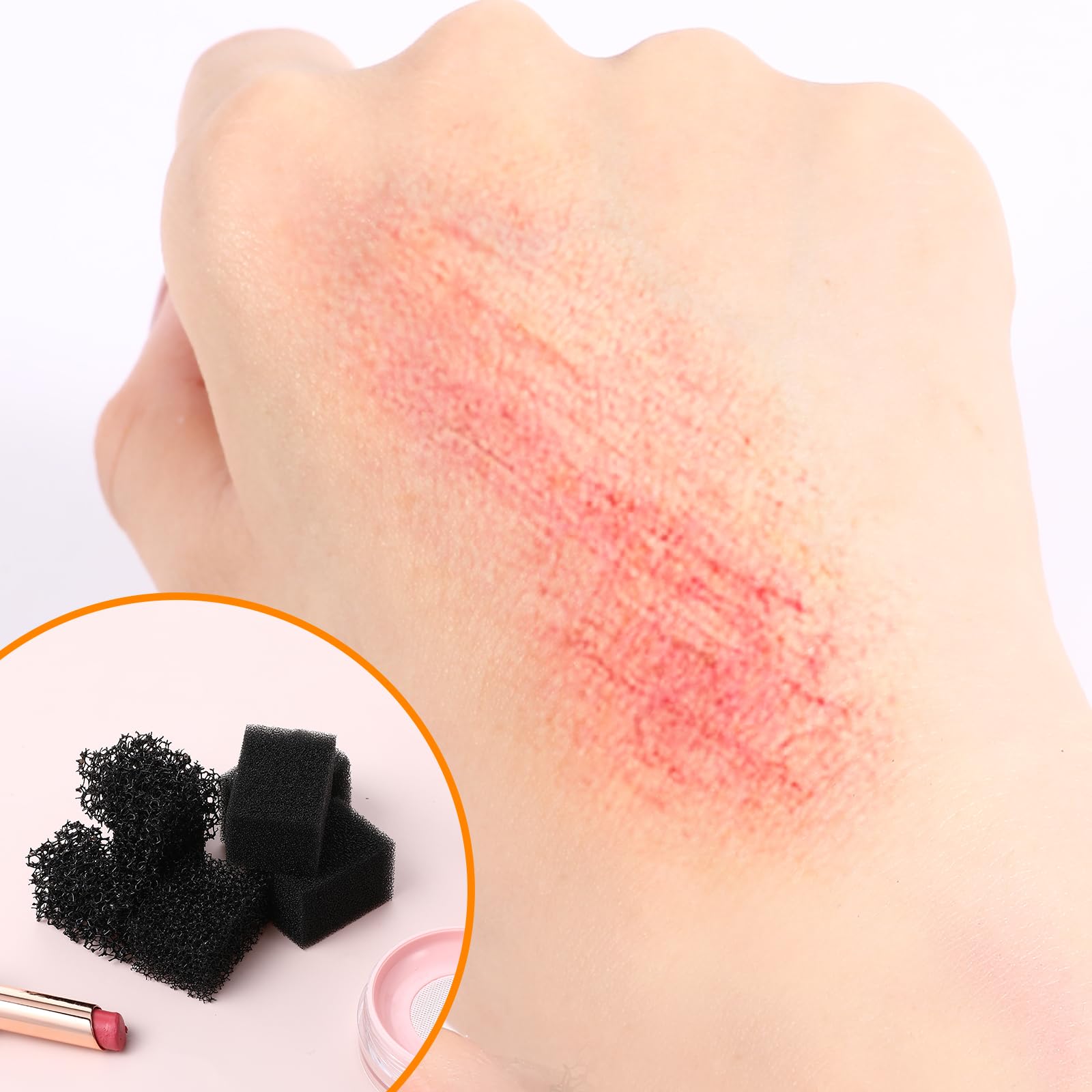Esponjas Stipple, 12 esponjas de maquillaje Sfx, efectos especiales, herramientas de maquillaje para textura, barba, pecas, Halloween, cosplay, fiesta, arte, moldear, efectos especiales (negro)