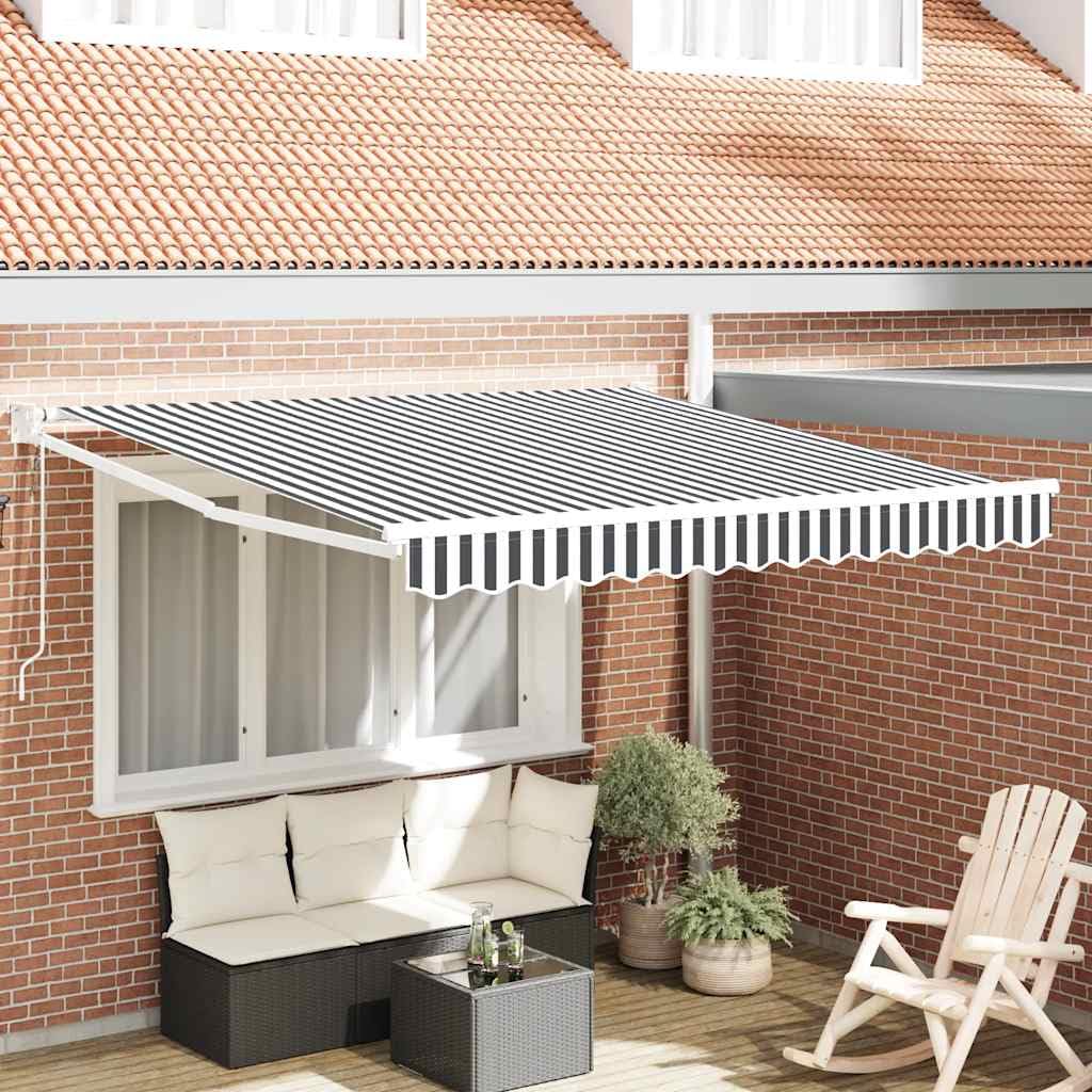 Tenda da sole retrattile in tessuto con alluminio 3x2,5 m per patio balcone giardino veranda con protezione UV resistente con telecomando e montaggio a parete