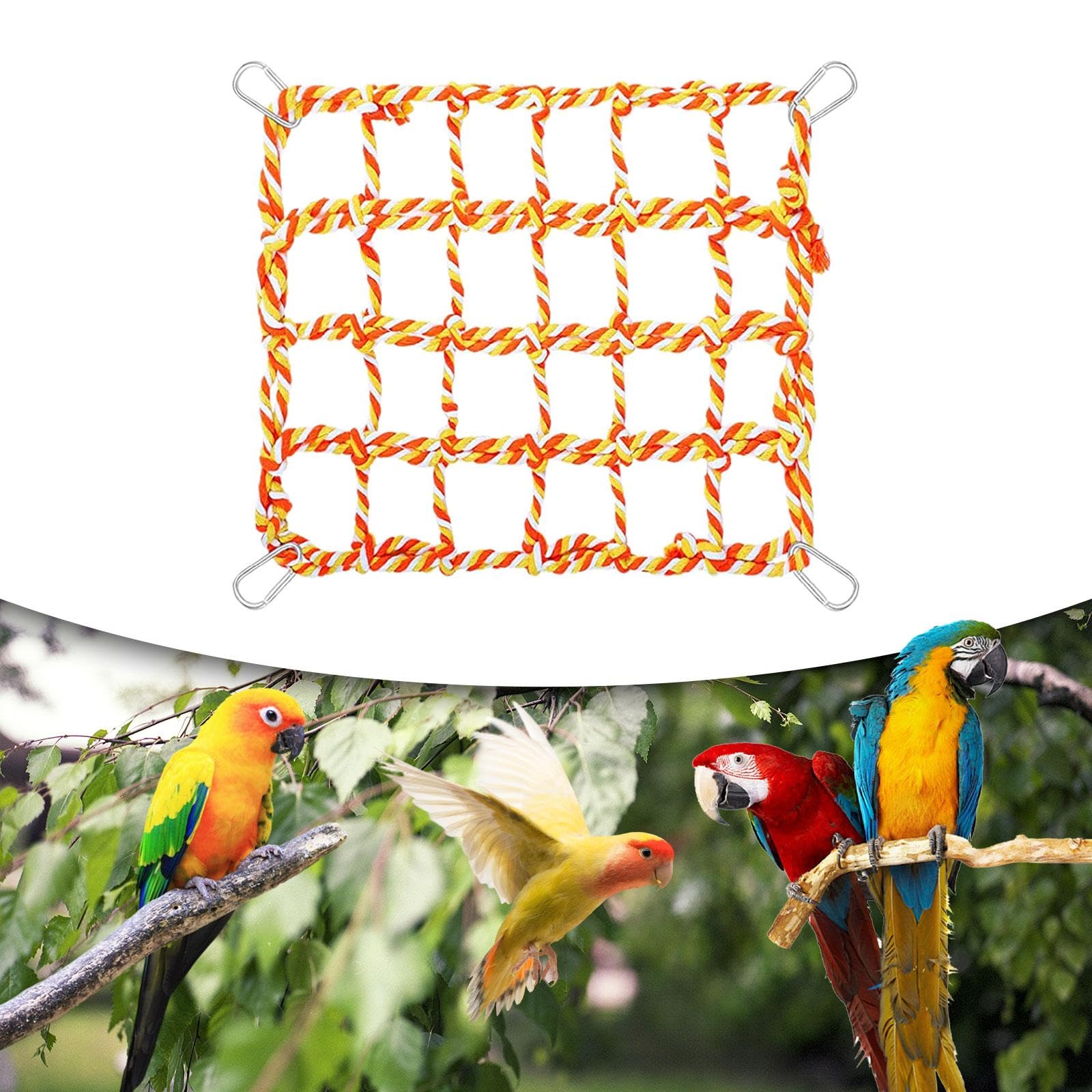 Hängemattennetz para Mascotas, Red de Cuerda para Pájaros, Puente de Cuerda, para Loros, Ratones