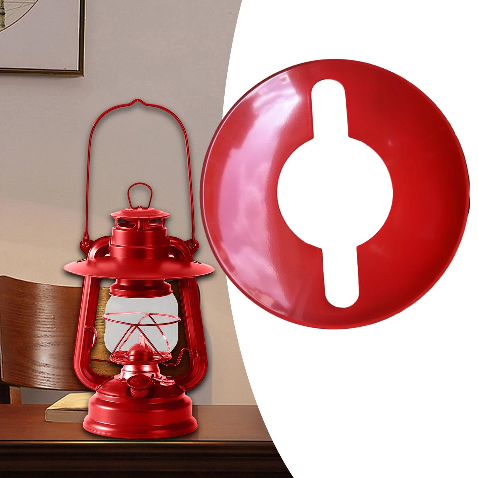 Yiju 276 Reflector for Oil Lamp, Portable Iron Light for Outdoor Adventures, red