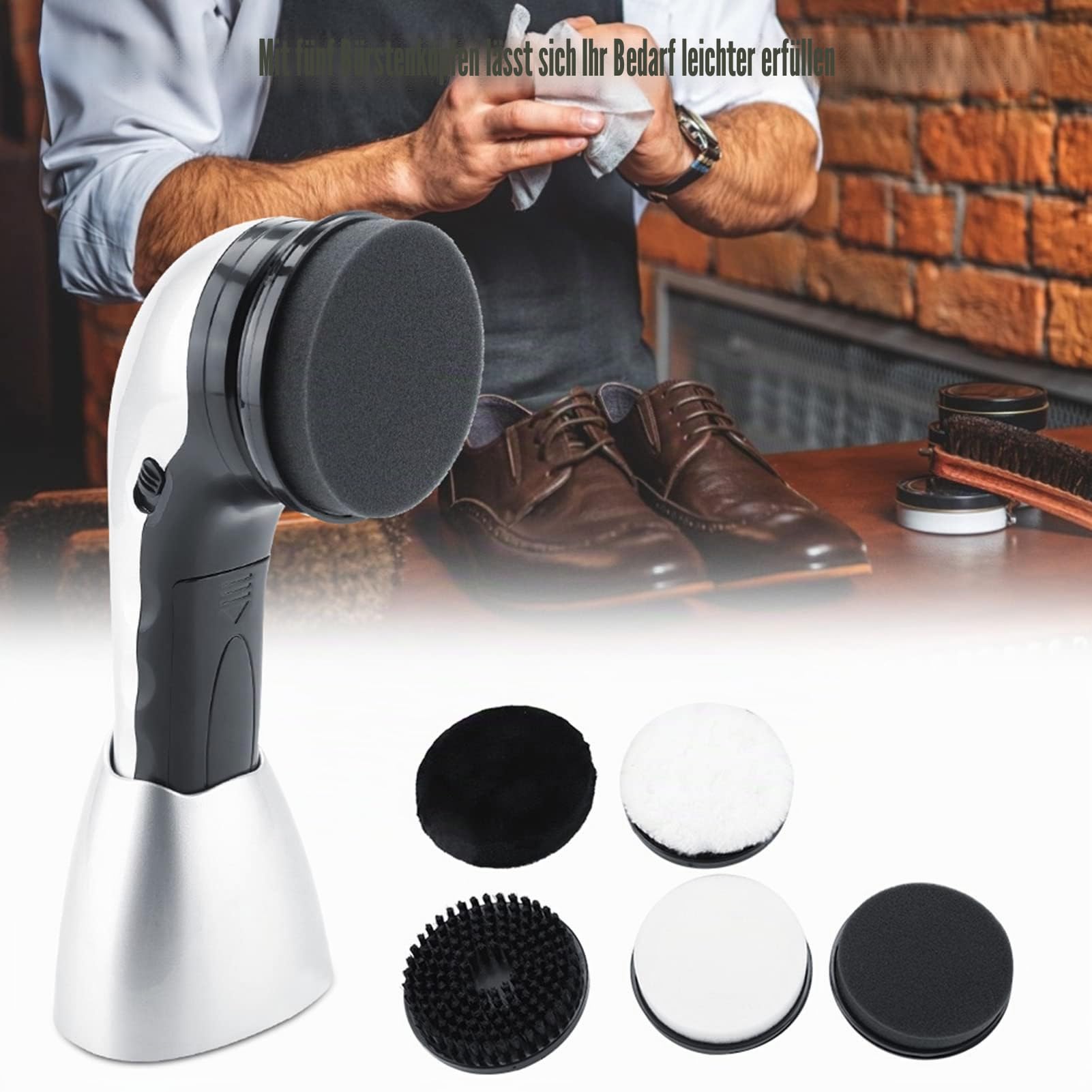 Elektrische Schuhbürsten Schuhtrockner Schuhputzer Elektrische Schuh Polierer Bürste tragbar Schuhcreme Maschine Reinigungsbürste Kit 220 V EU-Stecker