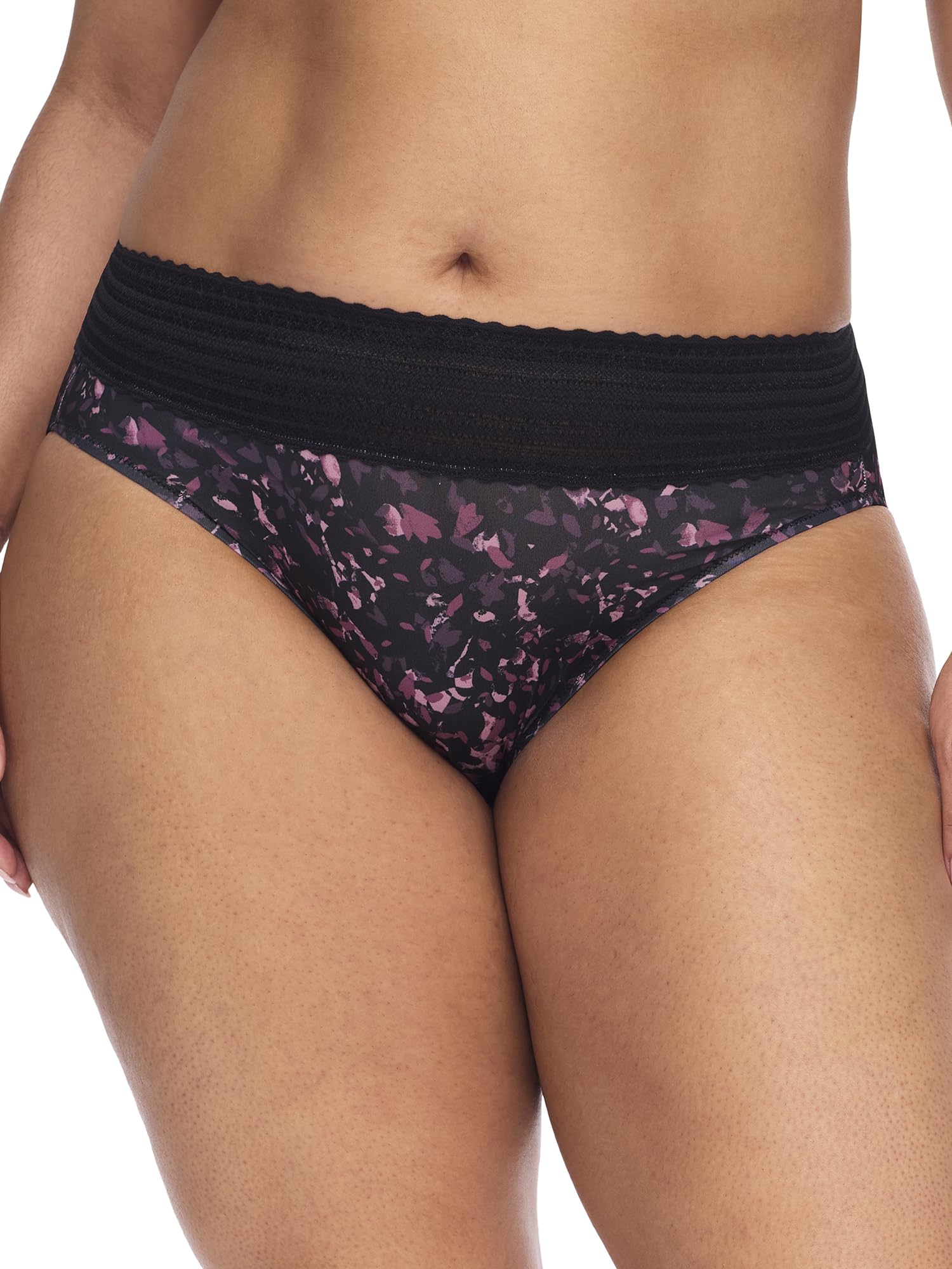 Warner's Women's No Pinching No Problems Dig-free Comfort Waist With Lace Microfiber Hipster 5609j, Retired Colors
