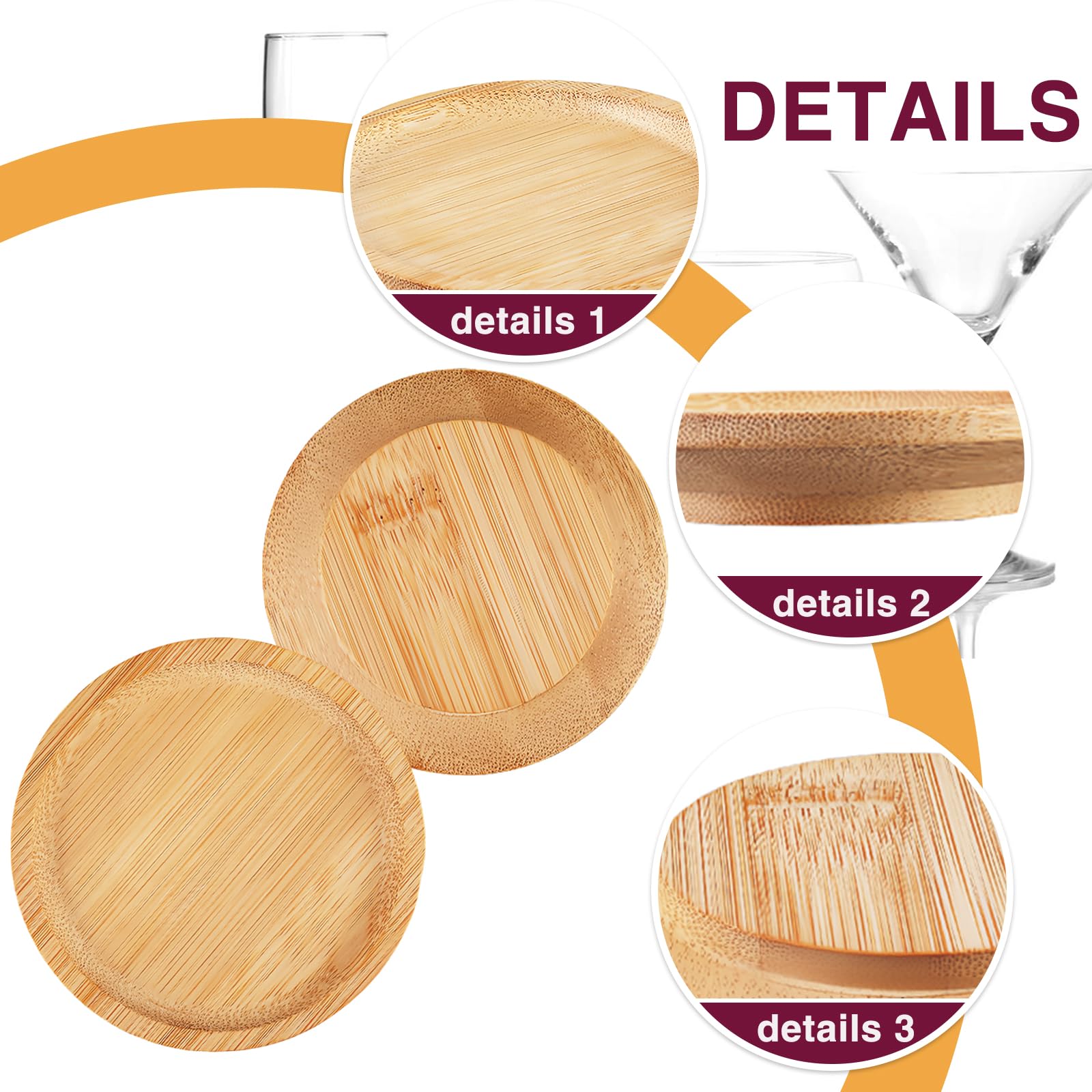Topper per bicchieri da vino in legno, 10 bicchieri da vino Charcuterie Topper, Wine Glass Charcuterie Toppe, coperture per bicchieri da vino per decorazioni dessert, antipasto, in legno, diametro 10