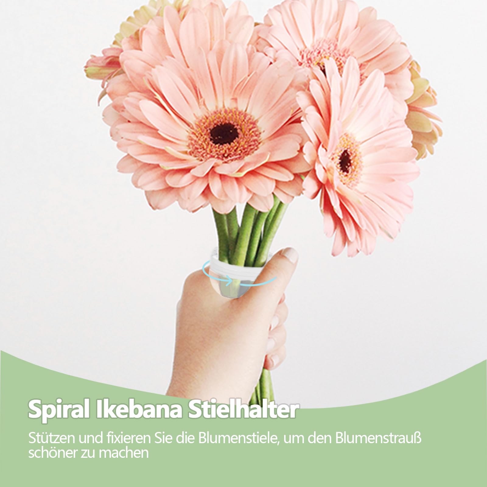 2 Pièces Support de Tige D'Ikebana en Spirale, Twister de Bouquet pour