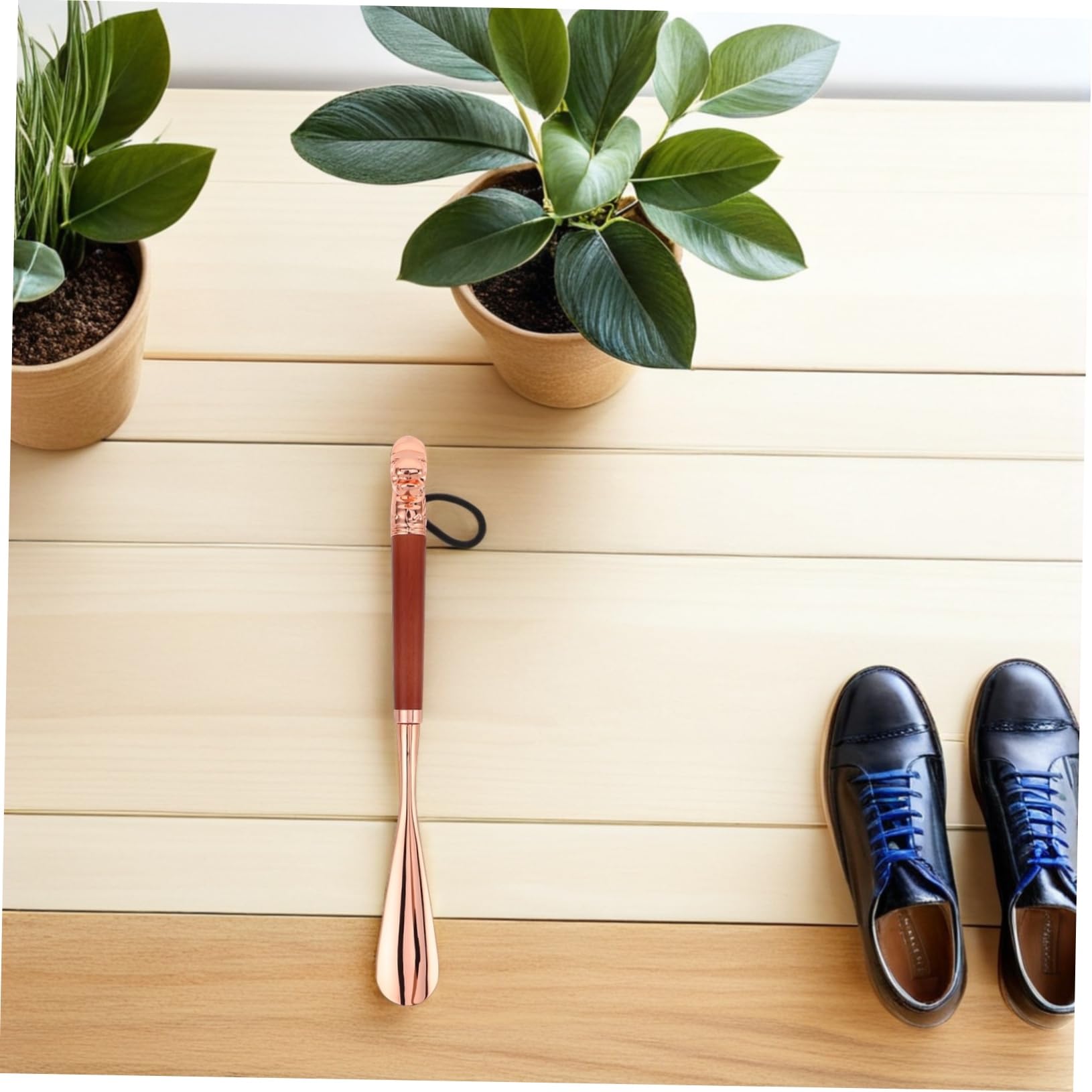 Healvian Calzascarpe in Metallo Leone Decorativa Per e Scarpe Alte Strumento Portatile Per Indossare Scarpe Per Anziani Ragazzo Incinte