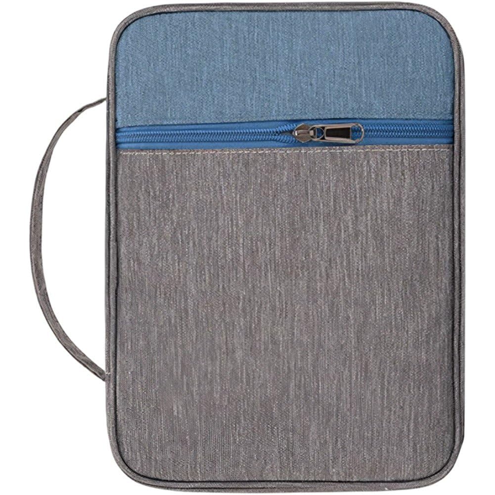 Fituenly Bible Cover with Handle & Zippered Pocket, Protective Carrying Case Church Bag for Bible Study, Accessories Gift for Women Men Mother Lady