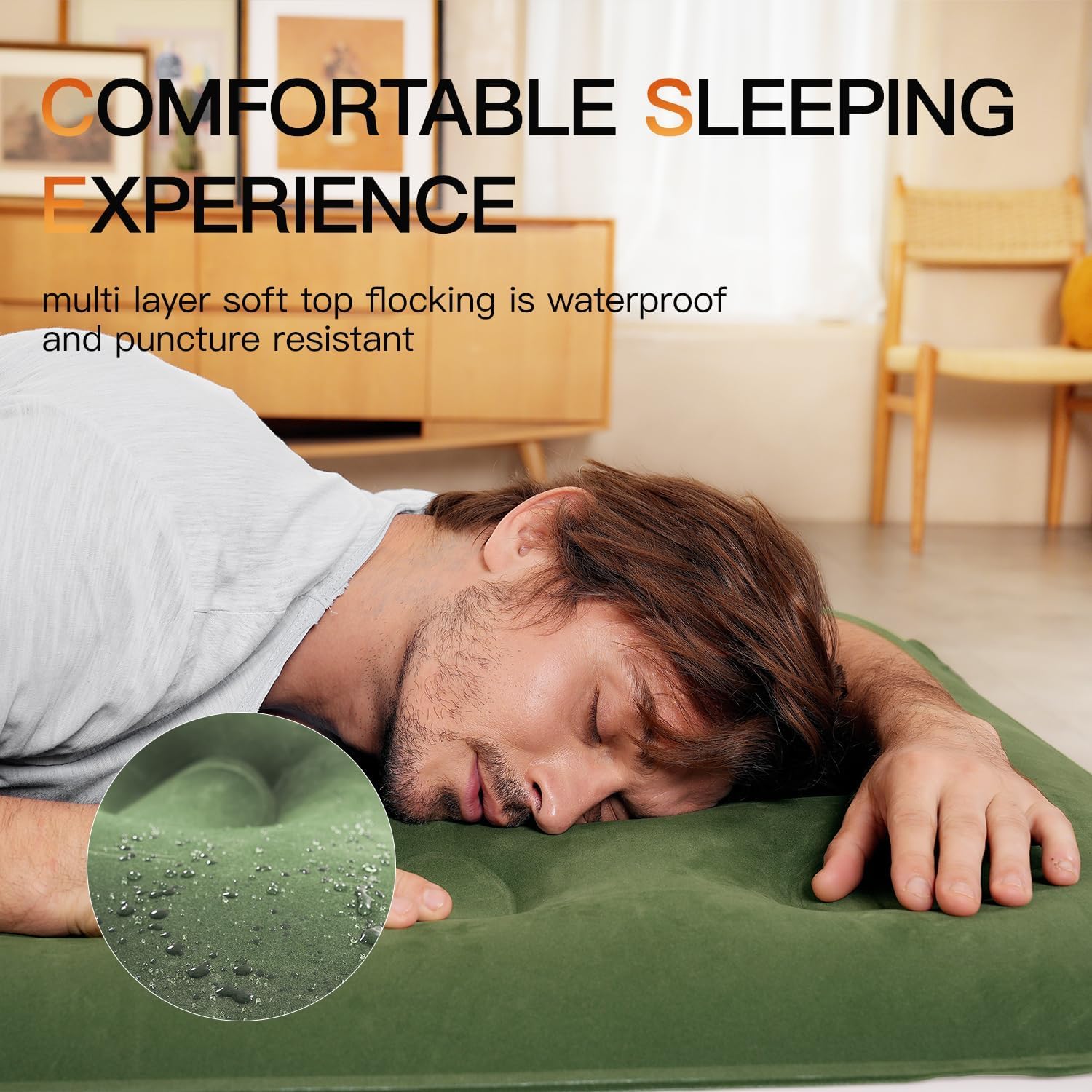 16'' Twin Air Mattress with Built Pump + 2FT Prelit Tabletop Mini Christmas Tree