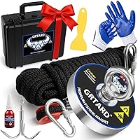 Vista 10 de Grtard Kit de pesca con imán de 1000 libras para regalos de hombres, imanes de pesca de neodimio de doble cara con imanes súper fuertes