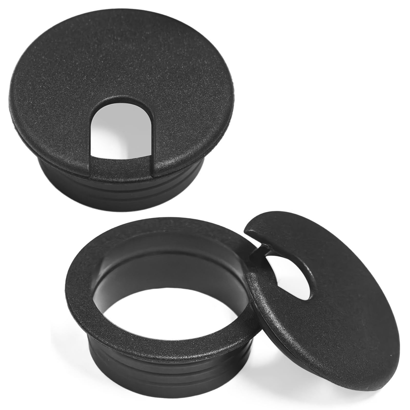 Femeng 2 Pcs Desk Grommet 1.5Inch, ABS Plastic Desk Hole Cover, U-Shaped Desk Wire Hole Insert for Office Home School Computer Desk Equipment Cable Cord Organizer