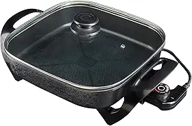Agratto Panela eletrica Mangiare APEQ01l-01 preta quadrada 30cm 1500W 127V