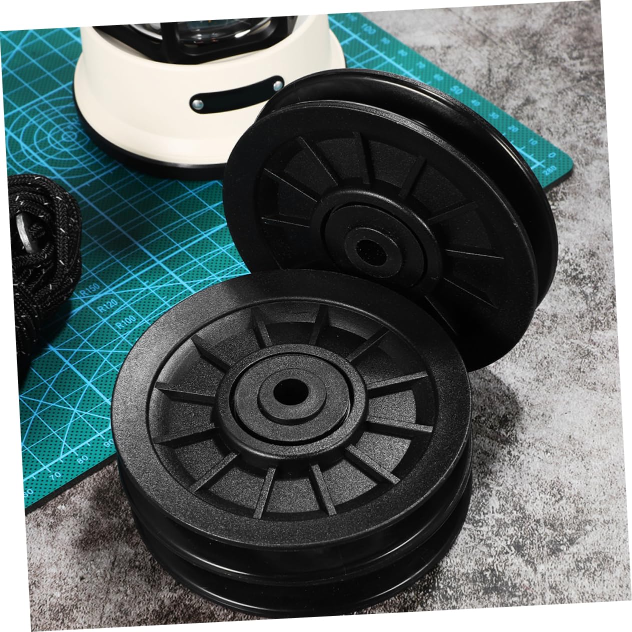PRETYZOOM 6 Piezas Poleas de Gimnasio de Pa6, Diseño Rozamiento para Entrenamiento de Fuerza y Suministros de Fitness