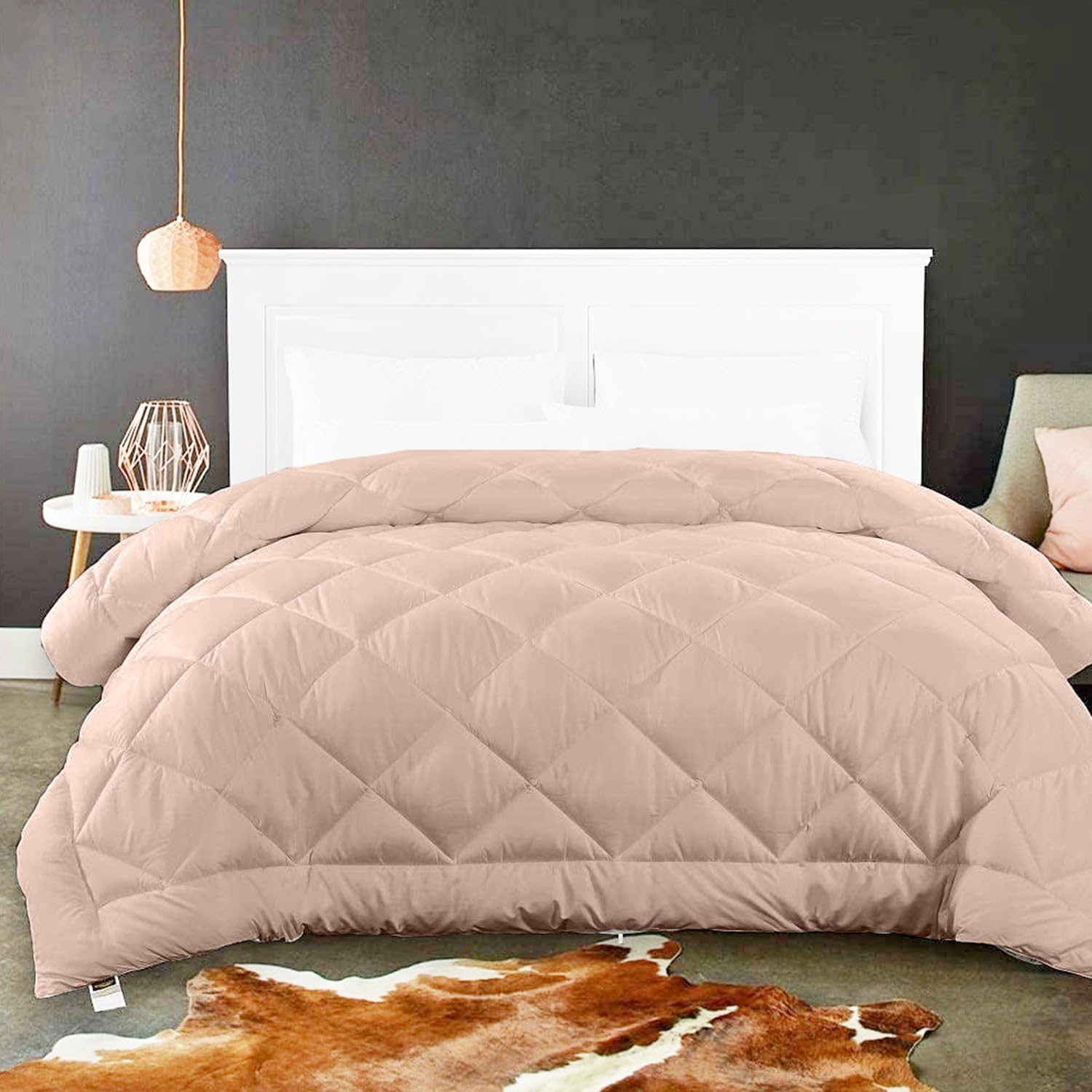 TEXOFAB Comforter 500 GSM Soft Microfibre for Heavy Winter AC Blanket/Duvet/Dohar/Quilt for All Weather Breathable| Colour - Peach | Single Bed (60"x90")-image-27
