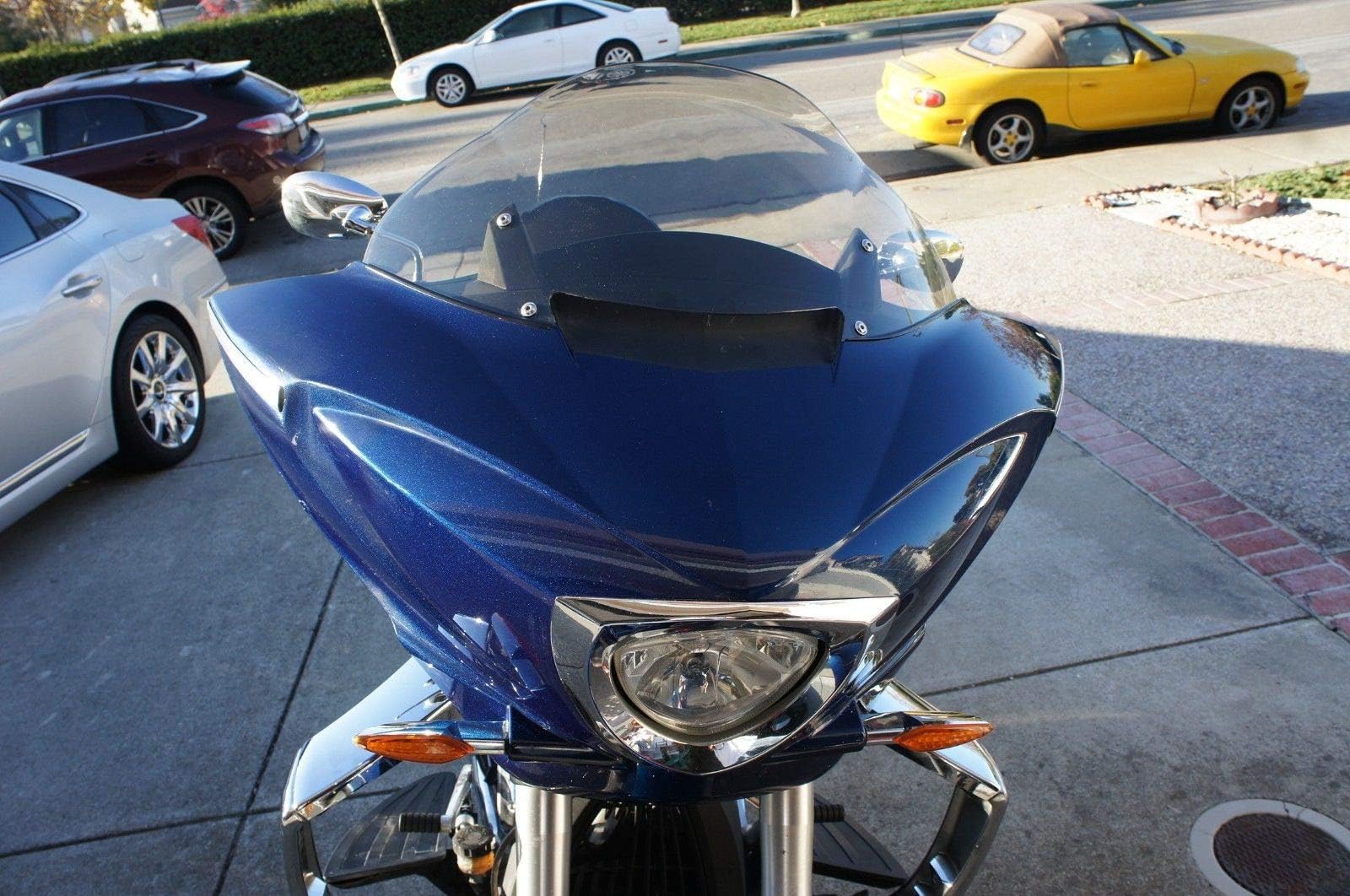 Mutazu Clear Windshield Aero Flip Spoiler 11" Tall Fits Victory Cross Country