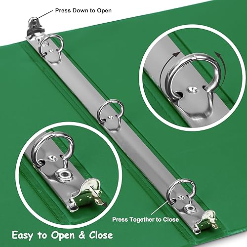 Vista 18 de COMIX Carpeta de 3 anillos de 1 pulgada con cubierta transparente, carpeta de vista de 1 pulgada con capacidad para 200 hojas de papel tamaño carta