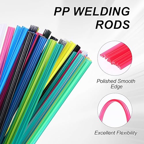 Miniatura 3 de MECCANIXITY 20 varillas de soldadura de plástico, tiras de reparación de soldadura PP de 20 pulgadas con malla de refuerzo para parachoques de