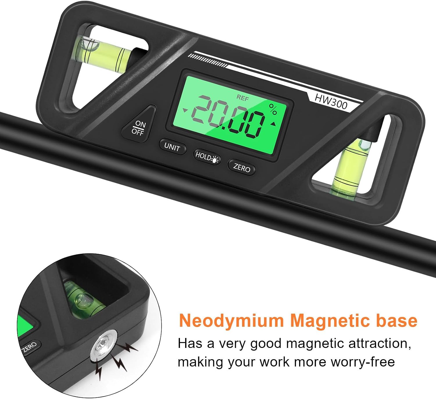 3 In 1 Electronic LCD Digital Angle Finder Magnetic Electronic Gauge Inclinometer Protractor Tool for Construction Carpenter Craftsman Home YUBJIANG