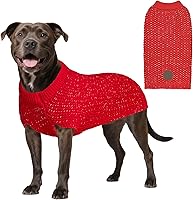 Vista 32 de KYEESE Suéter para Perros Grandes con Agujero para Correa Pullover Cálido con Hilo Reflectante Macho Tejido Grueso Elástico de Punto Abrigo