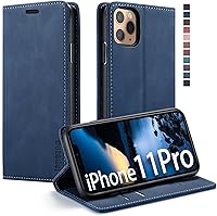 Vista 14 de japezop Funda para iPhone 11 Pro, iPhone 11 Pro funda tipo cartera para mujeres u hombres con [bloqueo RFID] soporte para tarjetas de crédito, funda