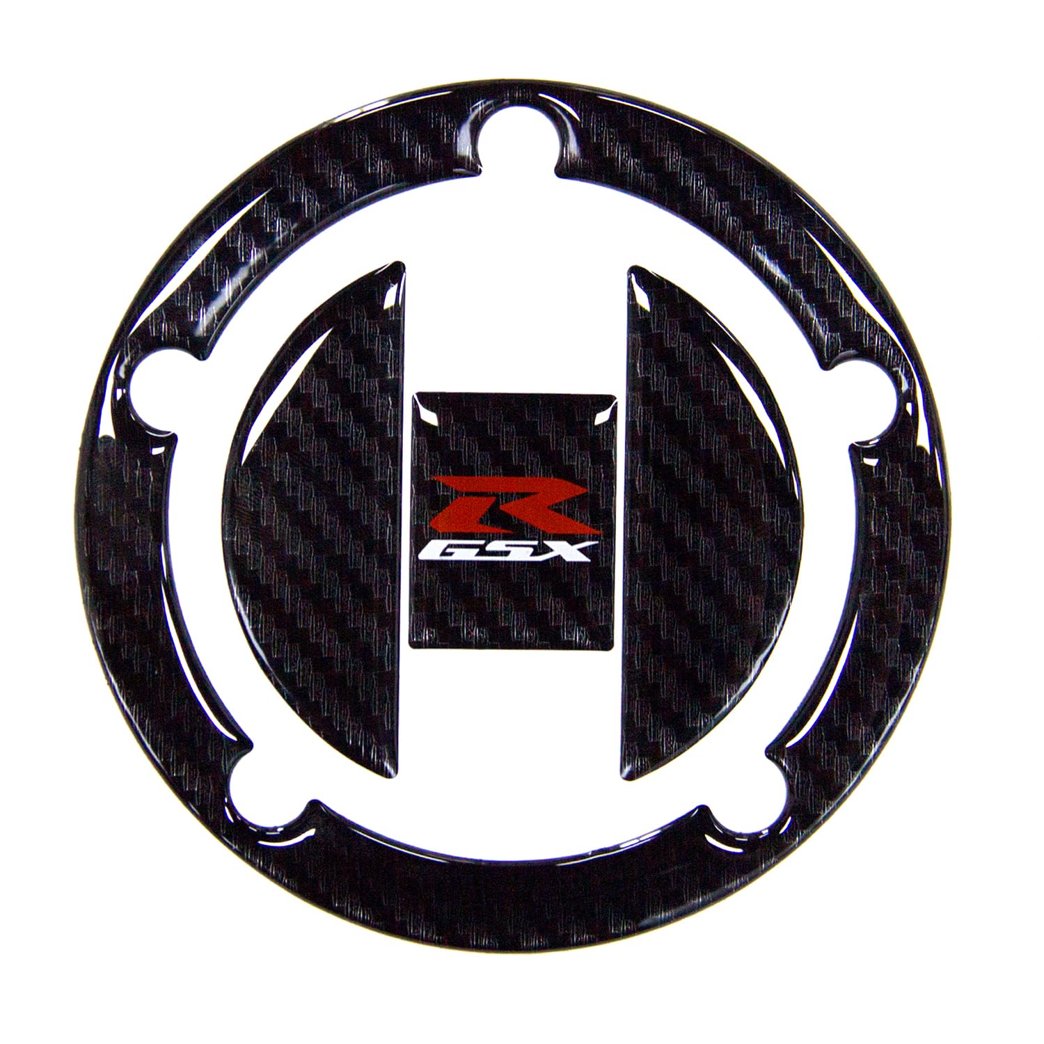 NIGHT CAT Motorcycle Gas Tank Protector,3D Real Carbon,Tank Cap,Fuel Cap Decal, Compatible with GSXR 600 GSXR 750 GSXR 1000 K6 K7 K8 K9 L1 2006-2017, Black