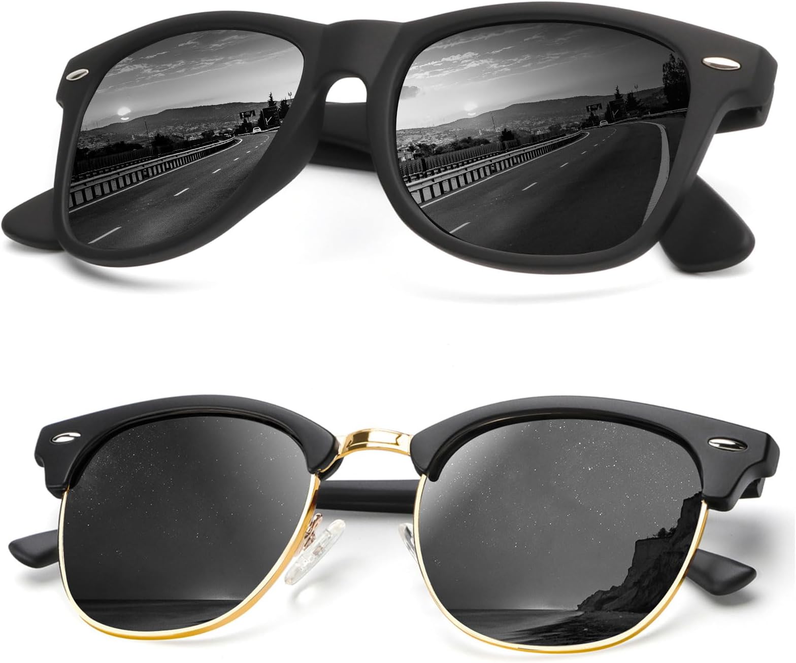 KALIYADI Sunglasses Men Polarized for Mens and Womens Unisex Sun Glasses for Driving UV Protection