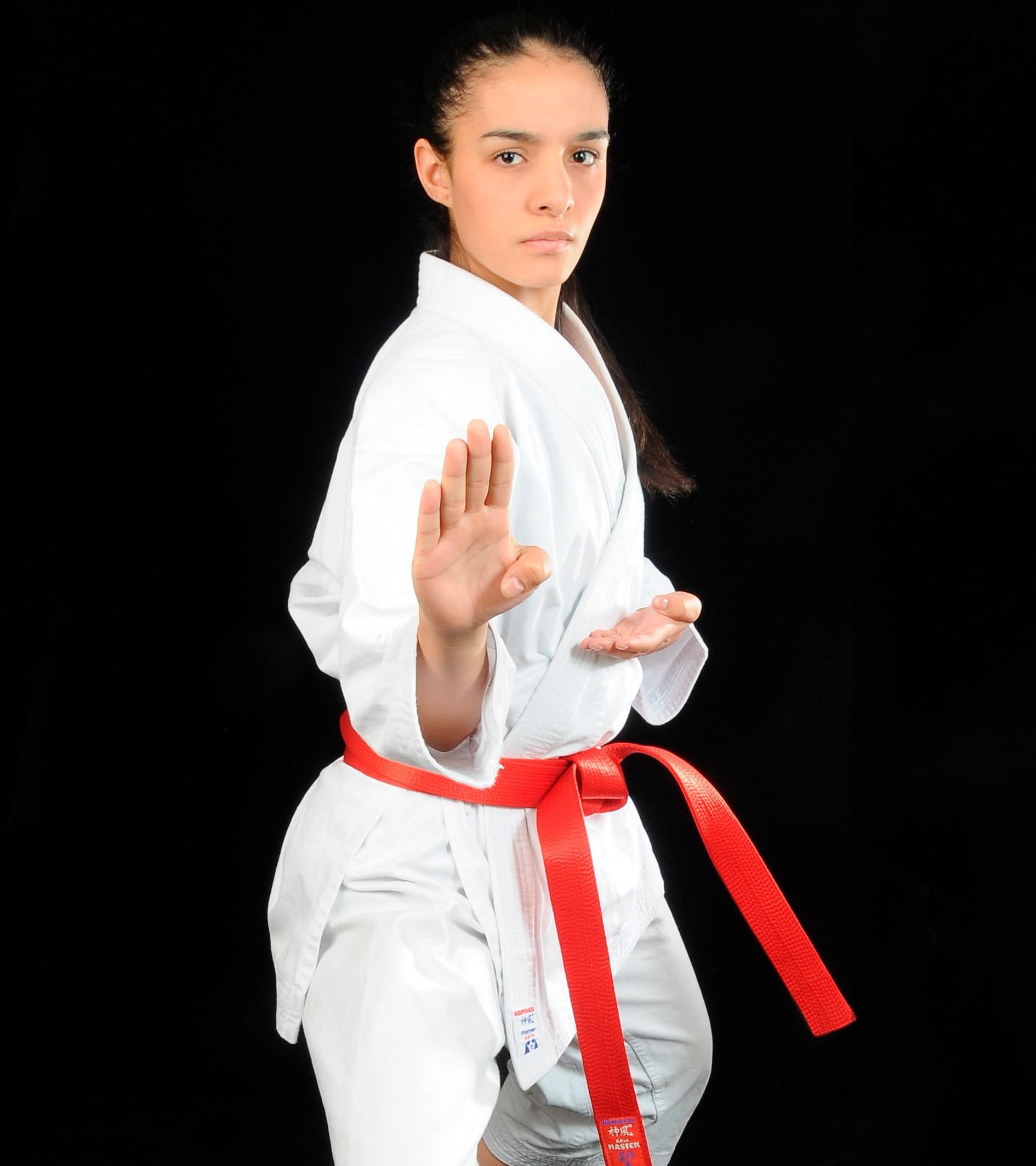 Kamikaze Karategui Premier Kata, Traje de Karate para Competición Kata, 100% Algodón, Peso Medio, Color Blanco
