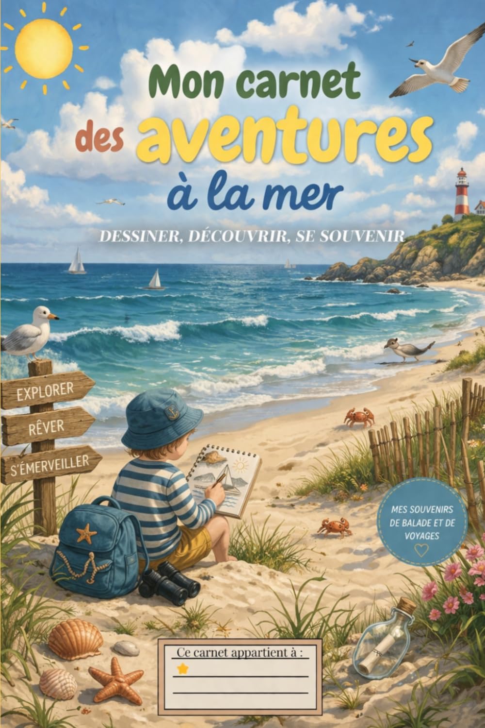 carnet d'aventures à la mer pour enfant: carnet pour dessin enfant (petites aventures pour des grands souvenirs)