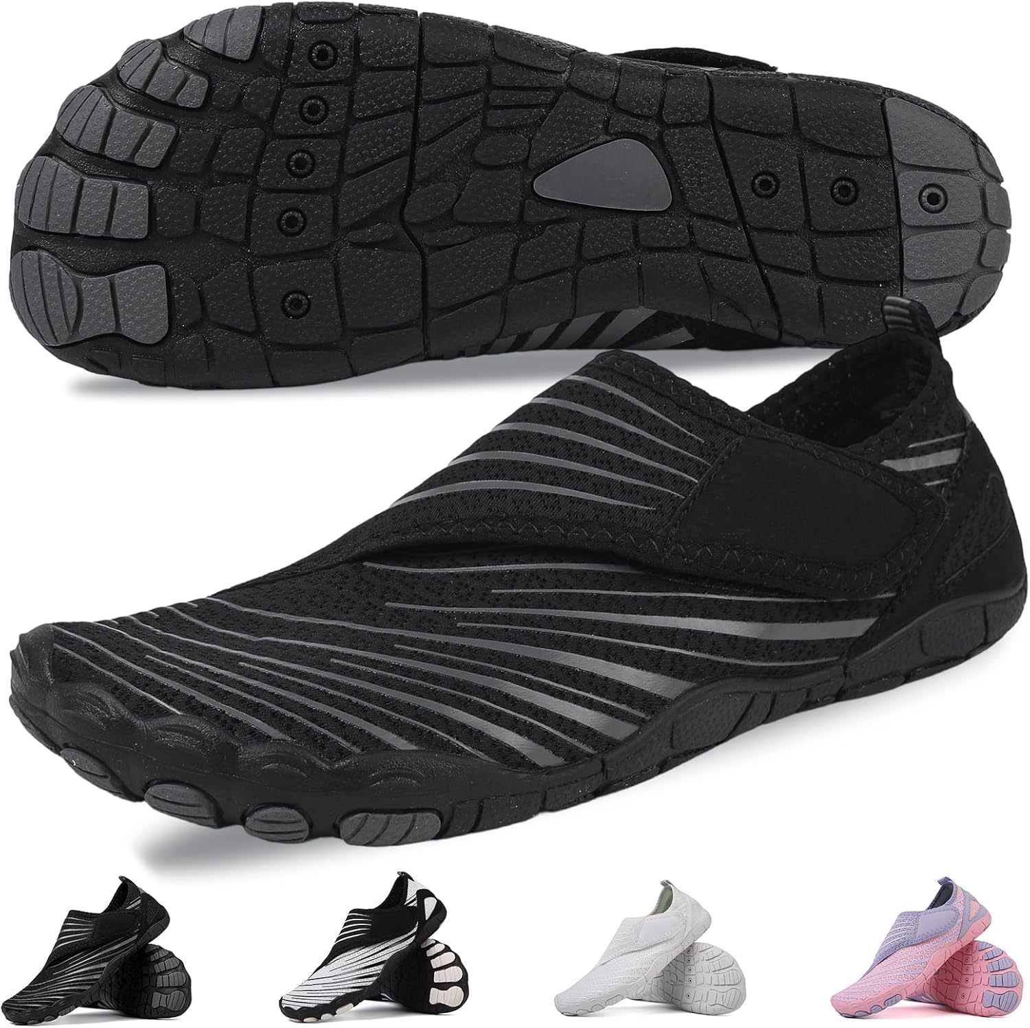 Voyabarefoot Shoes for Women Men 2026 Upgrade Wide Toe Box Barefoot Hiking Sandals,Non-Slip Adjustable Water Shoes for Beach Walking Travel, Comfortable Slip On Walking Shoes
