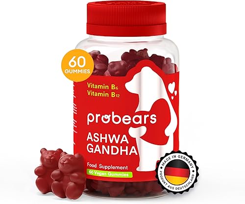 Probears Biotin (B7) - Gomitas veganas para el crecimiento del cabello, 10.000 mcg, vitaminas esenciales A, B5, B6, B12, C, D2, E para la prevención