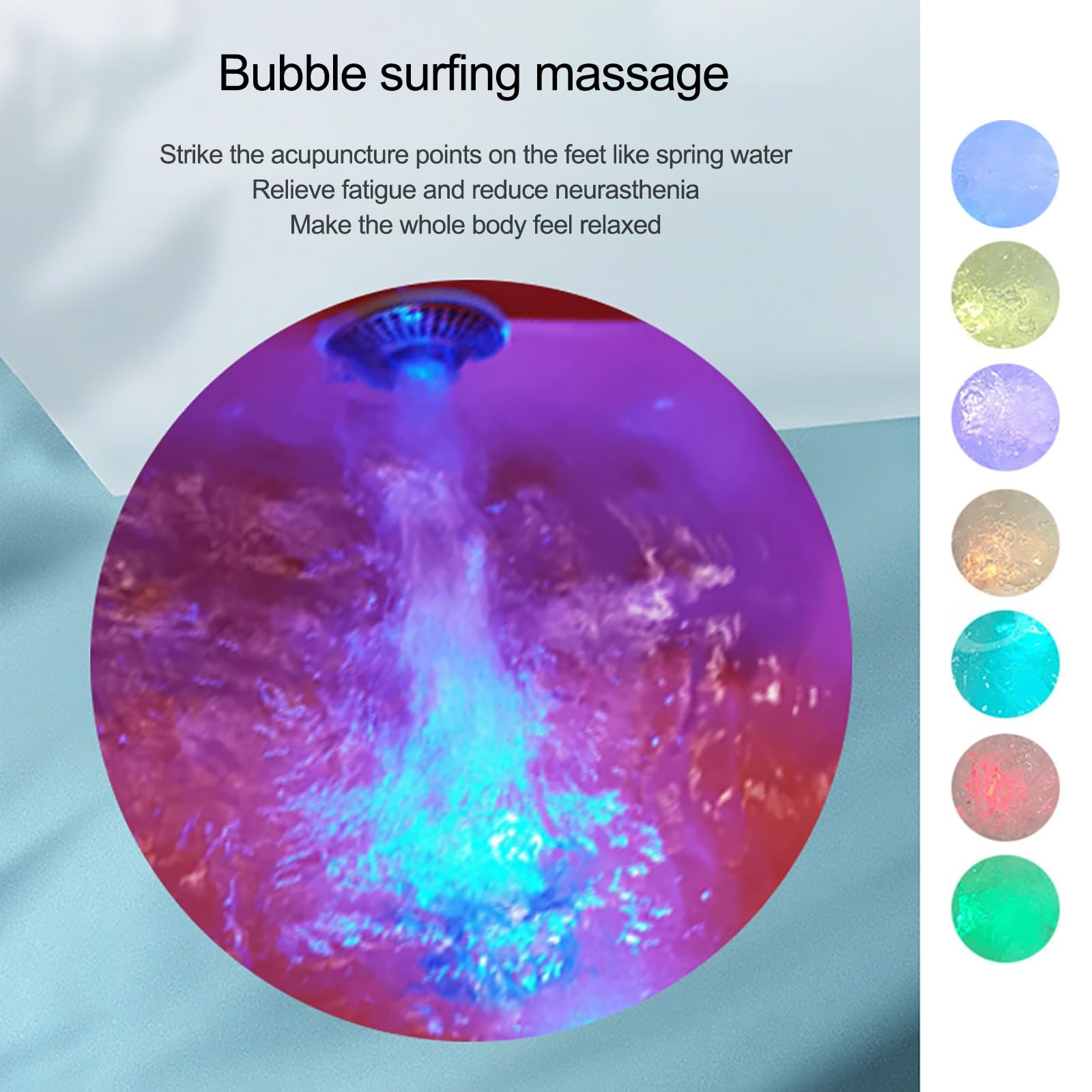 Akrylowa wanna stóp spa kąpiel stóp pedicure miska pedicure wanna spa z masażem kolorowa lampa i regulowana temperatura, dla stóp relaks stres