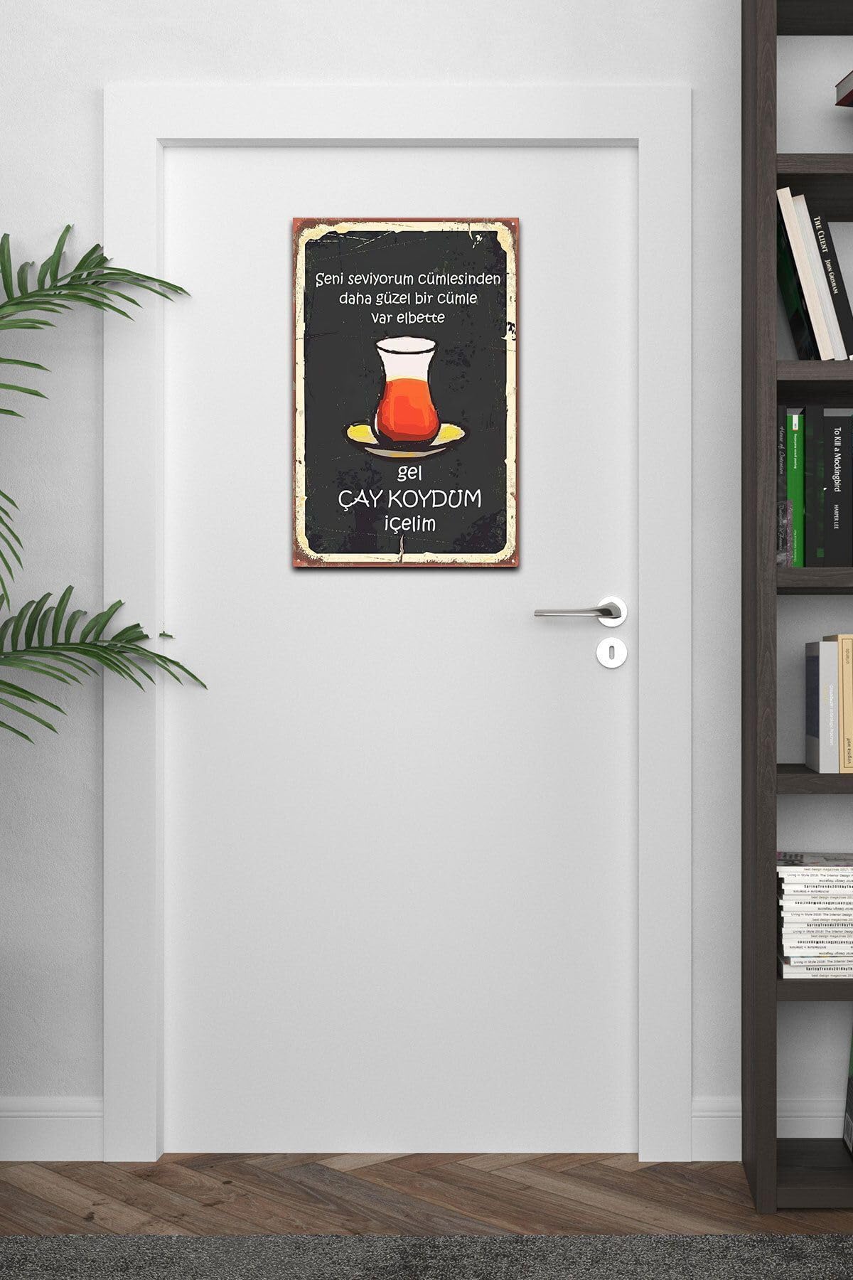 Dekolia Gel Çay Koydum Içelim Retro Vintage Drtr0002 Ahşap Mdf Tablo