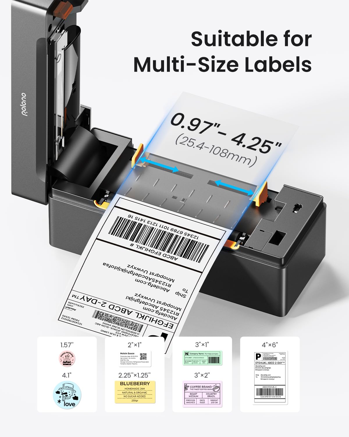 Bisofice Bluetooth-Etikettendrucker 4×6″ – DHL Produktbild-Vorschau 2