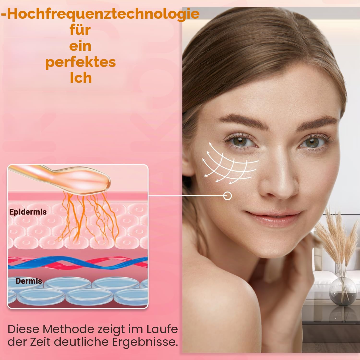 TUMAKOU Hochfrequenzstab Gesicht - Hochfrequenz Gerät mit 4 Stab