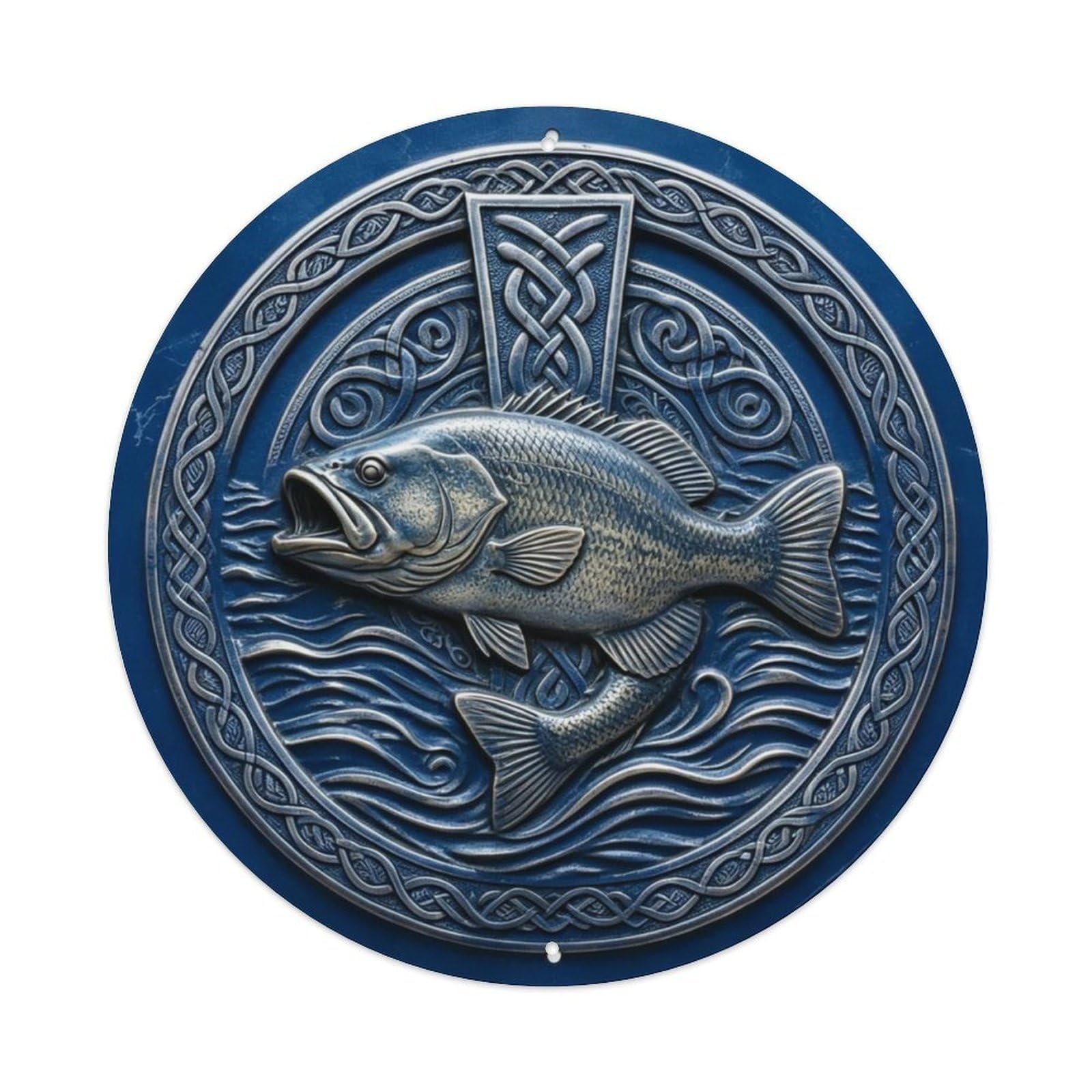 Bass Fishing Outdoor Metal Tin Sign Plaque