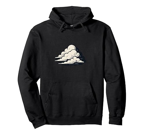 Minimalist Cloud Formation Design - Clean Aesthetic Graphic Pullover Hoodie