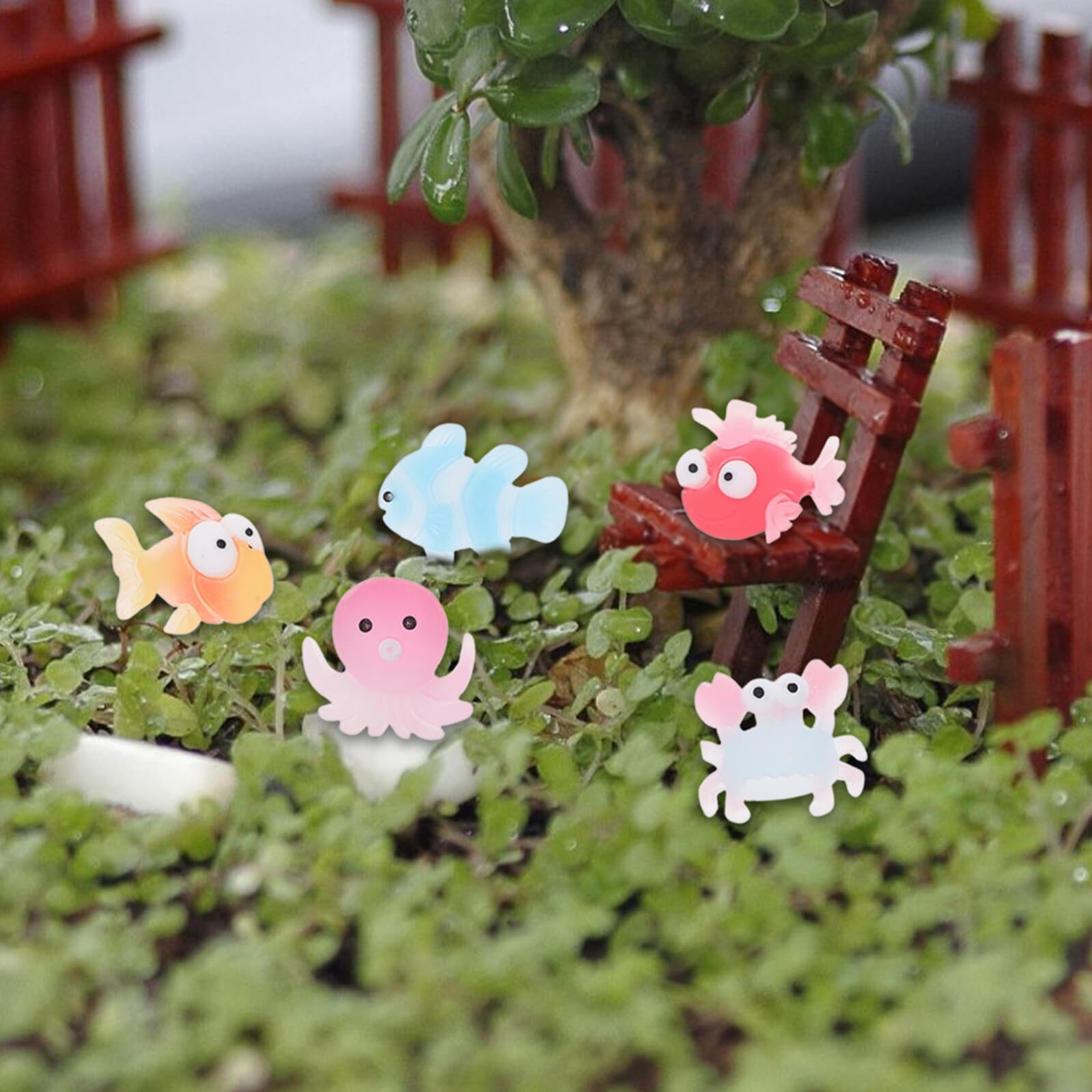MAGICLULU 200piezas Mini Figuras De Animales Marinos De Resina Pequeños Animales Oceánicos para Decoración De Micropaisajes Premios Aula Mixtos