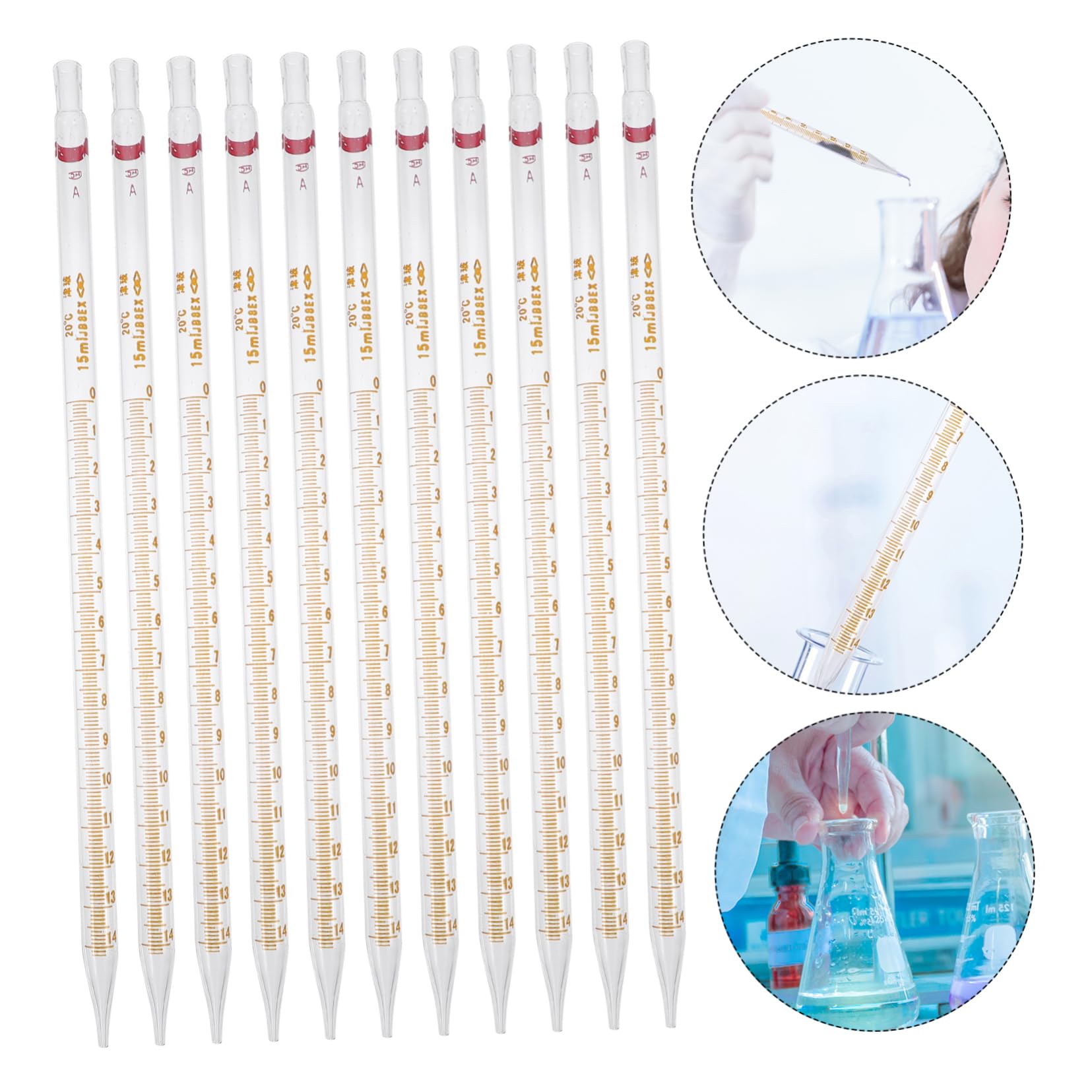 TOPBATHY 20stücke Glastropfer Messpipetten Mit Gerader Spitze Und Maßstab Laborwerkzeug Aus Hochwertigem Glasmaterial Für Medizinische Anwendungen Mit Ätherischen Ölen