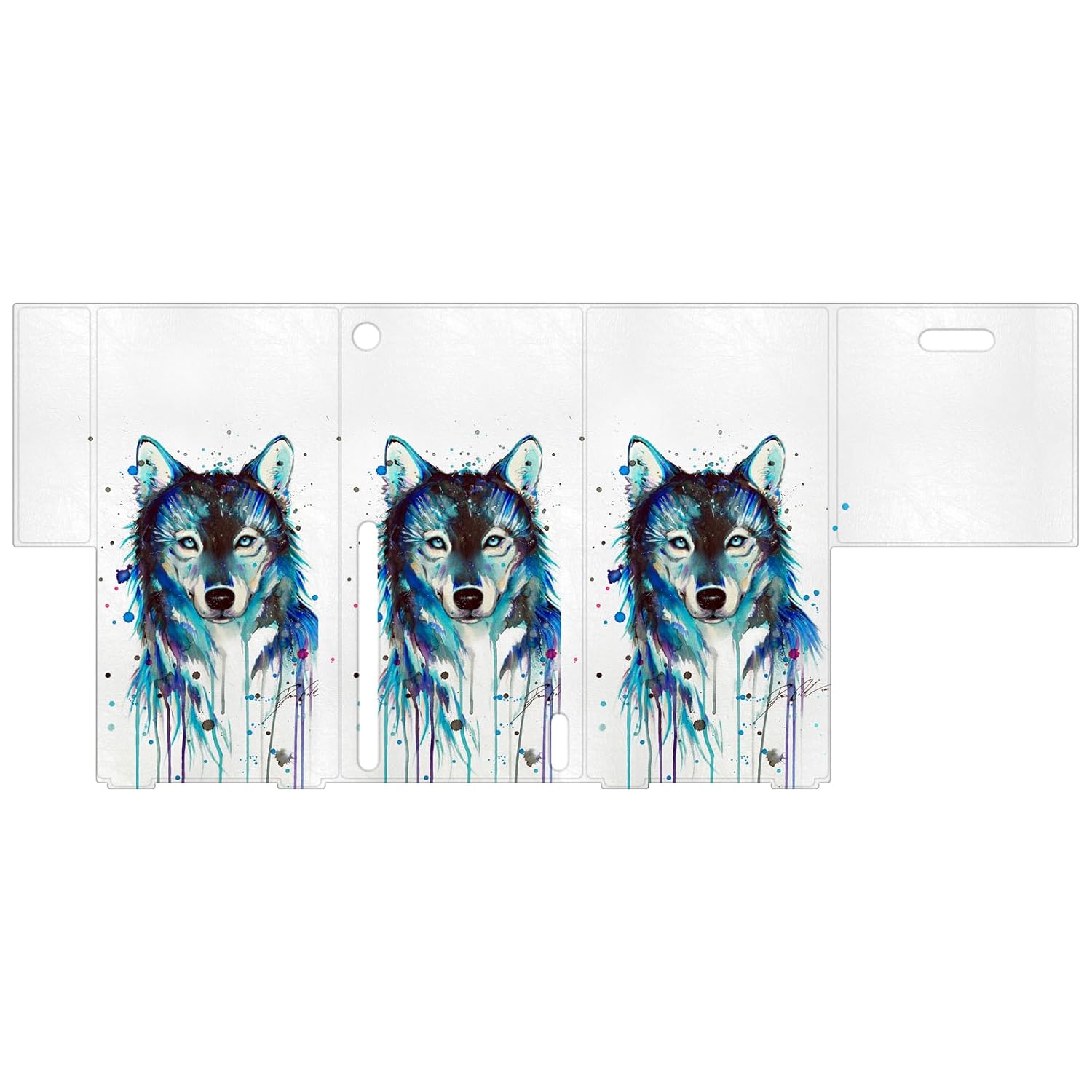 Head Case Designs Officially Licensed Pixie Cold Ice Wolf Art Mix Game Console Wrap and Game Controller Skin Bundle Compatible With Xbox Series X