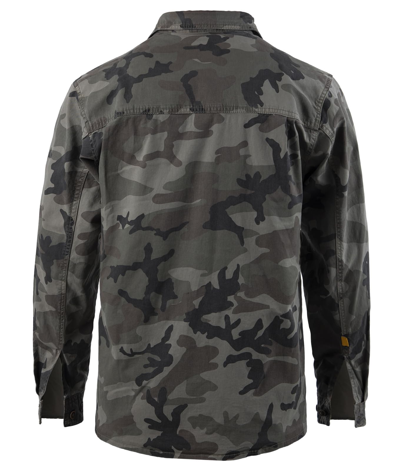 Harbrosrce Vintage Camisa Manga Larga para Hombre Informales Grueso Algodón Camuflaje Shirt Chaqueta Militar Camisa Casual de Trabajador con Botónes Top con Bolsillo