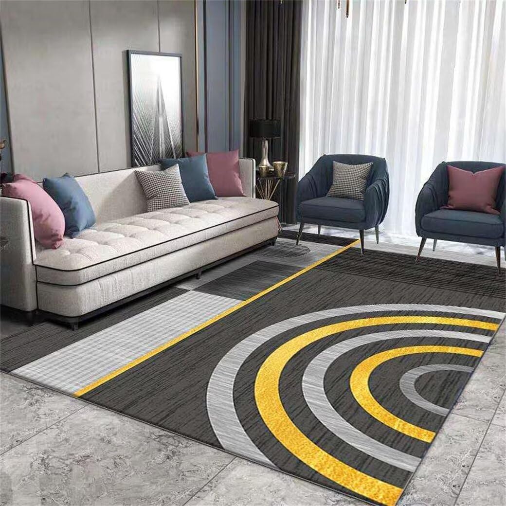 Tapis antidérapant de salon gris pour sécuriser et décorer le sol