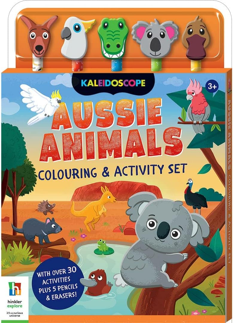 HinklerKaleidoscope Aussie Animals Coloring and Activity Set