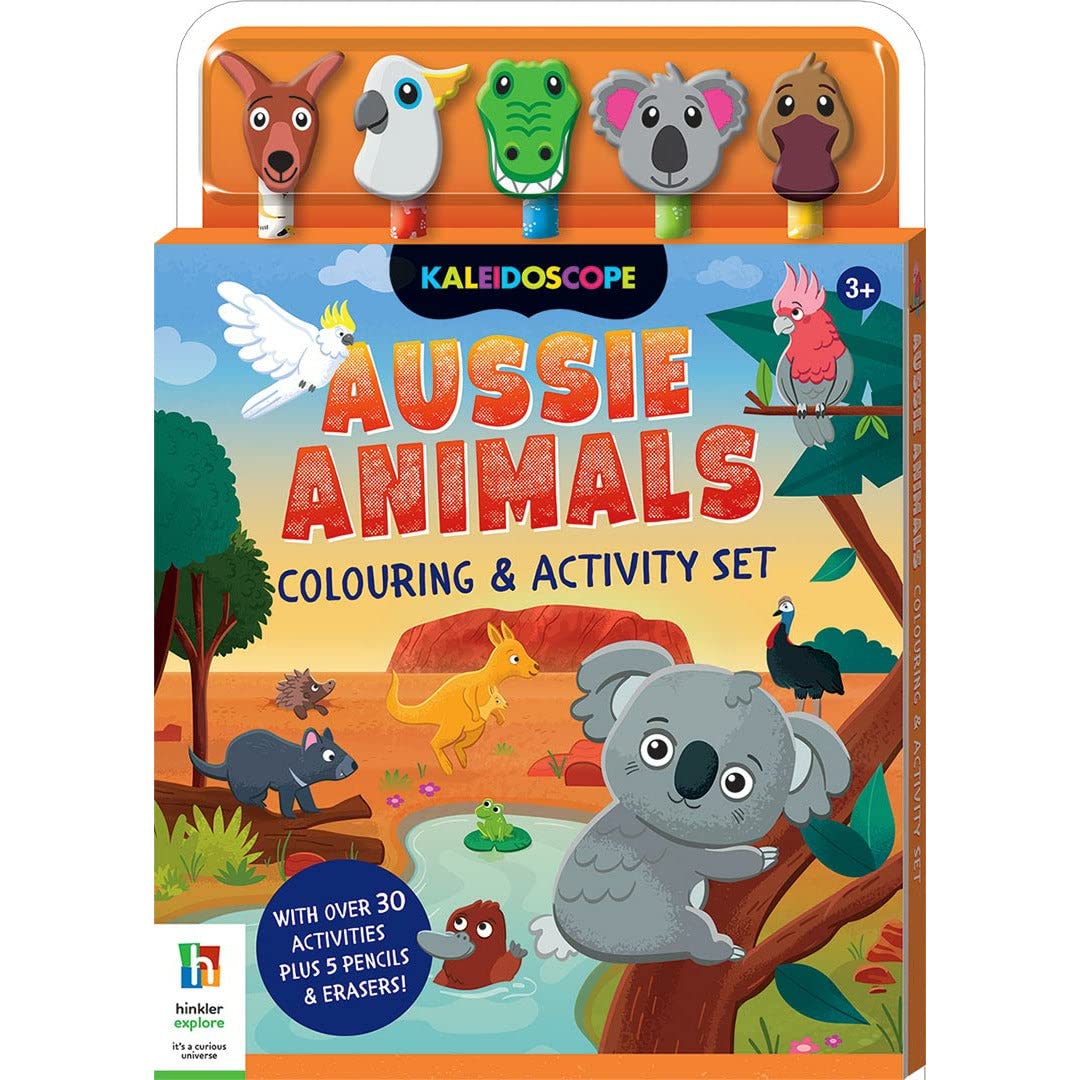 HinklerKaleidoscope Aussie Animals Coloring and Activity Set